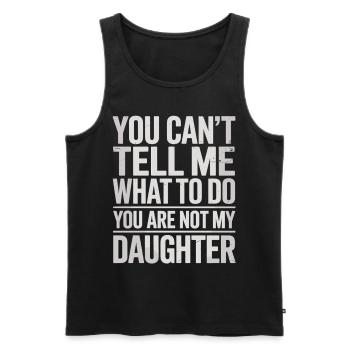 I just listen to my daughter - Men's Premium Organic Tank Top - black - Front - AI Model Male 178 light (178cm)