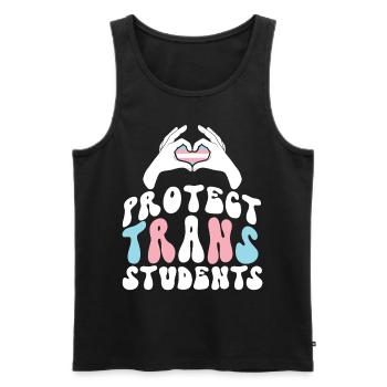 Fierté LGBT transgenre - Débardeur bio Premium Homme - noir - Devant - Michal (187cm)