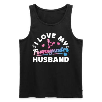 Transgender Trans LGBT Pride - Männer Premium Bio Tank Top - Schwarz - Vorne - Michal (187cm)