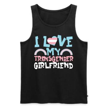 Transgender Trans LGBT Pride - Männer Premium Bio Tank Top - Schwarz - Vorne - Michal (187cm)