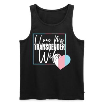 Transgender Trans LGBT Pride - Männer Premium Bio Tank Top - Schwarz - Vorne - Michal (187cm)