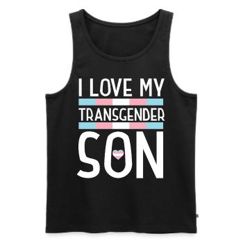 Fierté LGBT transgenre - Débardeur bio Premium Homme - noir - Devant - Michal (187cm)