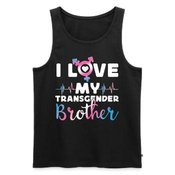 Transgender Trans LGBT Pride - Männer Premium Bio Tank Top - Schwarz - Vorne - Michal (187cm)