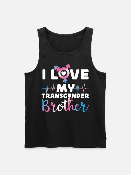 Transgender Trans LGBT Pride - Men's Premium Organic Tank Top - black