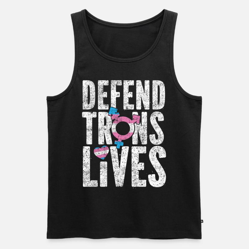 Transgender Trans LGBT Pride - Männer Premium Bio Tank Top - Schwarz