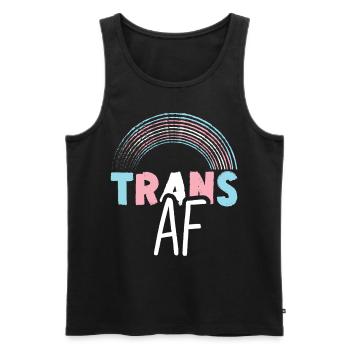 Transgender Trans LGBT Pride - Männer Premium Bio Tank Top - Schwarz - Vorne - Michal (187cm)