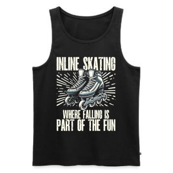 Inline Skating Rollerblading Inline Skates - Männer Premium Bio Tank Top - Schwarz - Vorne - AI Model Male 178 light (178cm)