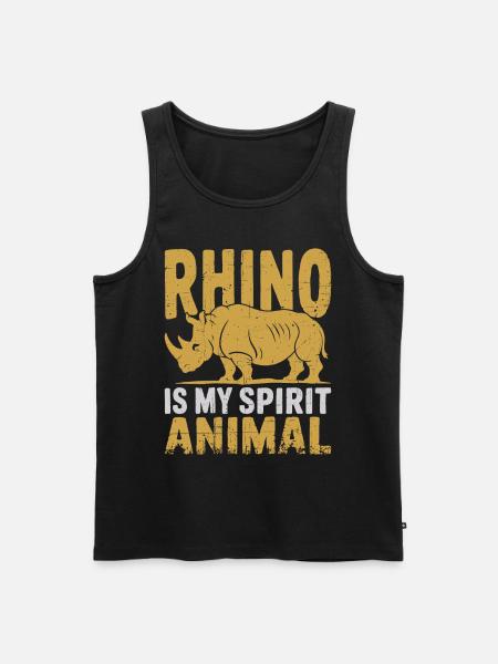 Rhinoceros - Men's Premium Organic Tank Top - black