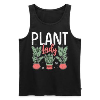 Dame des plantes - Débardeur bio Premium Homme - noir - Devant - AI Model Male 178 light (178cm)