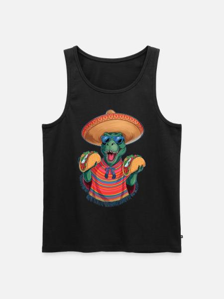 Taco Rex – Fiesta Time! - Men's Premium Organic Tank Top - black