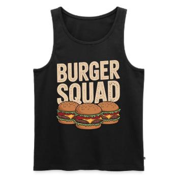 Team Cheeseburger Shirt - Männer Premium Bio Tank Top - Schwarz - Vorne - AI Model Male 178 light (178cm)