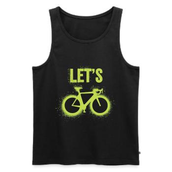 Let’s Ride – Fahrrad-Lifestyle - Männer Premium Bio Tank Top - Schwarz - Vorne - Michal (187cm)