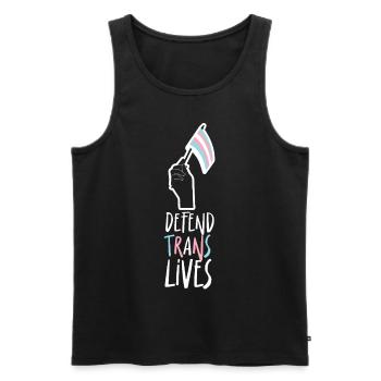 Transgender Trans LGBT Pride - Männer Premium Bio Tank Top - Schwarz - Vorne - Michal (187cm)