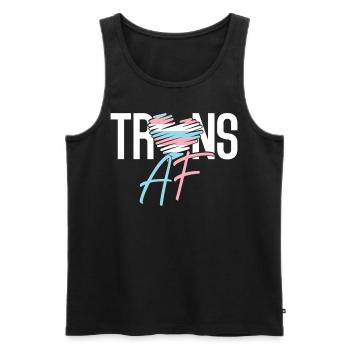 Transgender Trans LGBT Pride - Männer Premium Bio Tank Top - Schwarz - Vorne - Michal (187cm)