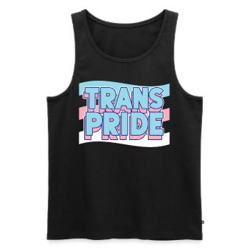 Transgender Trans LGBT Pride - Männer Premium Bio Tank Top - Schwarz - Vorne - AI Model Male 178 light (178cm)