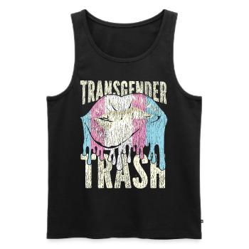 Transgender Trans LGBT Pride - Männer Premium Bio Tank Top - Schwarz - Vorne - AI Model Male 178 light (178cm)