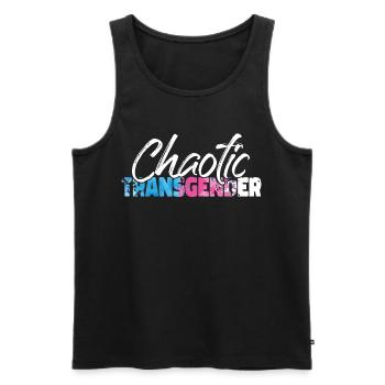 Transgender Trans LGBT Pride - Männer Premium Bio Tank Top - Schwarz - Vorne - AI Model Male 178 light (178cm)