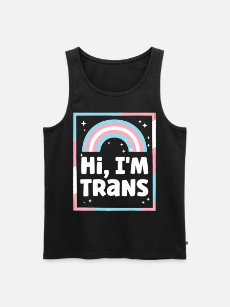 Transgender Trans LGBT Pride - Men's Premium Organic Tank Top - black