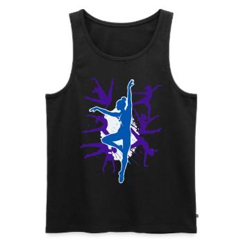 Gymnastique Gymnastique Acrobatie Gymnastique artistique - Débardeur bio Premium Homme - noir - Devant - AI Model Male 178 light (178cm)