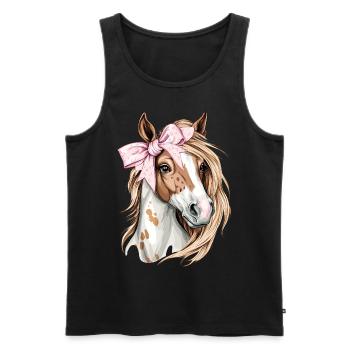 Coquette Bogen Appaloosa Pferd Mädchen Mama Rosa - Männer Premium Bio Tank Top - Schwarz - Vorne - Michal (187cm)