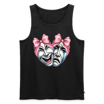 Kokette Schleife Theater Maske Drama Komödie - Männer Premium Bio Tank Top - Schwarz - Vorne - Michal (187cm)