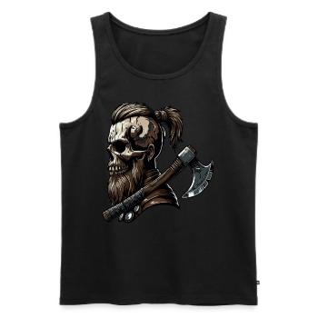 Odin Wikinger Valhalla Vikinger Hammer Thor Odin - Männer Premium Bio Tank Top - Schwarz - Vorne - AI Model Male 178 light (178cm)