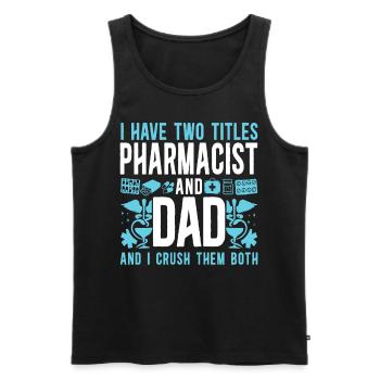 Technicien en pharmacie - Débardeur bio Premium Homme - noir - Devant - Michal (187cm)