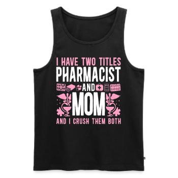 Technicien en pharmacie - Débardeur bio Premium Homme - noir - Devant - Michal (187cm)