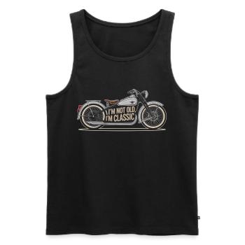 Motorrad Ikone mit Aussage - Männer Premium Bio Tank Top - Schwarz - Vorne - AI Model Male 178 light (178cm)
