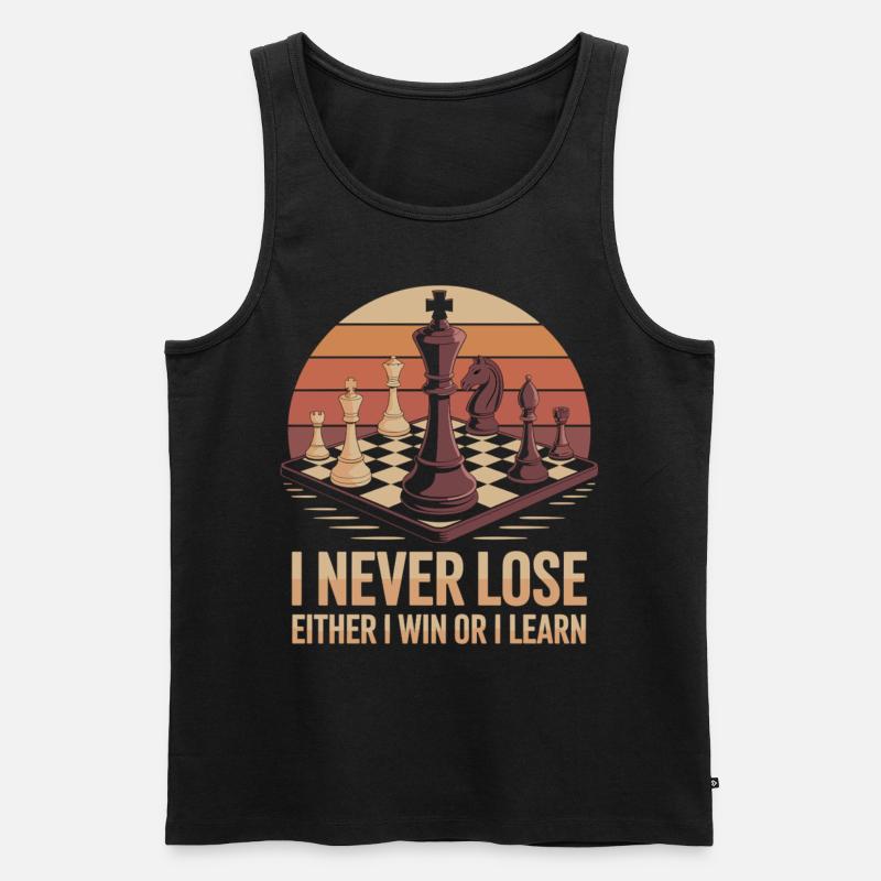 Schach: Entweder Sieg oder Lektion - Männer Premium Bio Tank Top - Schwarz