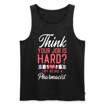 Pharmacy Tech Technician - Männer Premium Bio Tank Top - Schwarz - Vorne - AI Model Male 178 light (178cm)
