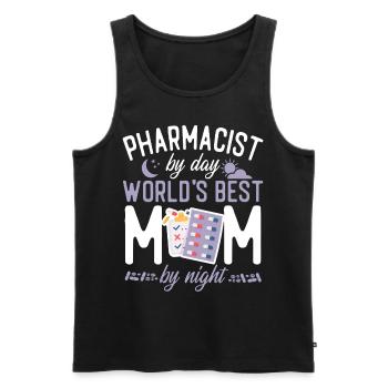 Technicien en pharmacie - Débardeur bio Premium Homme - noir - Devant - Michal (187cm)