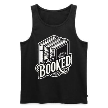 Retro Buch Design für Bibliophile und Leseratte - Männer Premium Bio Tank Top - Schwarz - Vorne - AI Model Male 178 light (178cm)