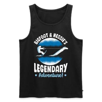 Bigfoot & Nessie's Bigfoot Monster of Loch Ness - Men's Premium Organic Tank Top - black - Front - Michal (187cm)