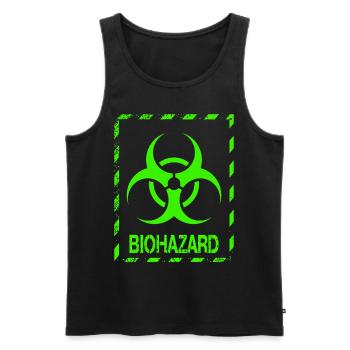 Biohazard Grunge Zombies Apokalypse Horror - Männer Premium Bio Tank Top - Schwarz - Vorne - Michal (187cm)