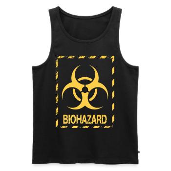 Biohazard Grunge Zombies Apocalypse Horreur - Débardeur bio Premium Homme - noir - Devant - Michal (187cm)