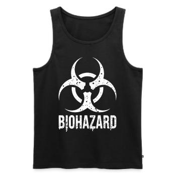 Biohazard Grunge Zombies Apokalypse Horror - Männer Premium Bio Tank Top - Schwarz - Vorne - Michal (187cm)