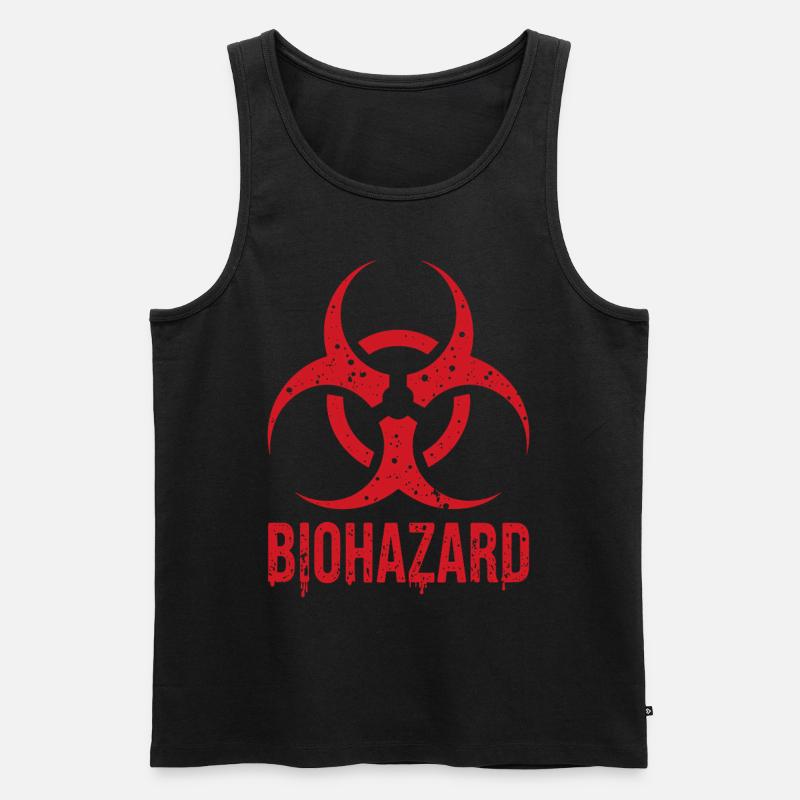 Biohazard Grunge Zombies Apokalypse Horror - Männer Premium Bio Tank Top - Schwarz