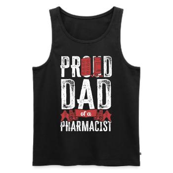 Pharmacy Tech Technician - Men's Premium Organic Tank Top - black - Front - AI Model Male 178 light (178cm)