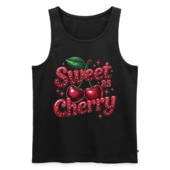 Doux comme la cerise - Débardeur bio Premium Homme - noir - Devant - Michal (187cm)