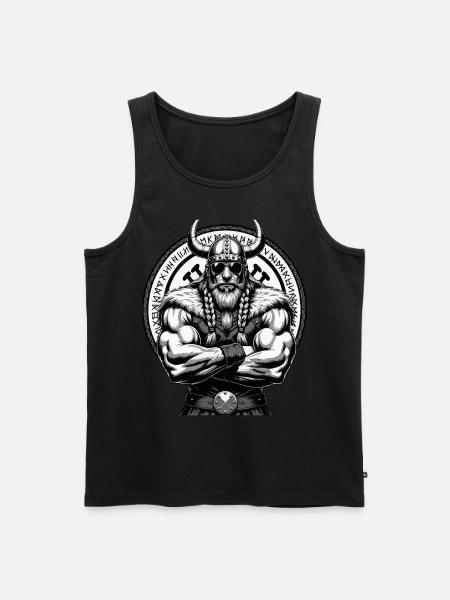 Norse Mythology Viking Warrior Valhalla - Men's Premium Organic Tank Top - black