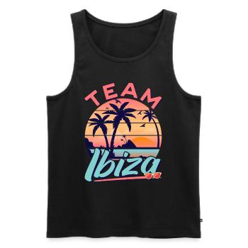 Tenue de fête de vacances Ibiza Équipe Ibiza - Débardeur bio Premium Homme - noir - Devant - Michal (187cm)