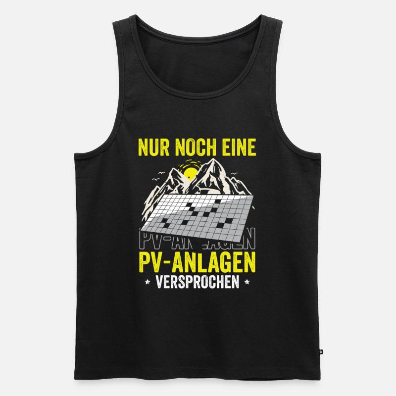 Nur noch eine PV-Anlage – versprochen! - Männer Premium Bio Tank Top - Schwarz