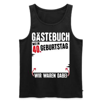 T-Shirt 40 Geburtstag Männer Geschenk 40 Jahre - Männer Premium Bio Tank Top - Schwarz - Vorne - Michal (187cm)