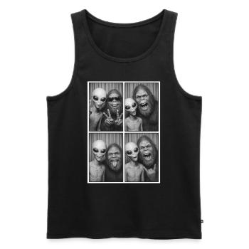 Bigfoot, Alien, Photo, Photo Booth, Alien - Men's Premium Organic Tank Top - black - Front - AI Model Male 178 light (178cm)