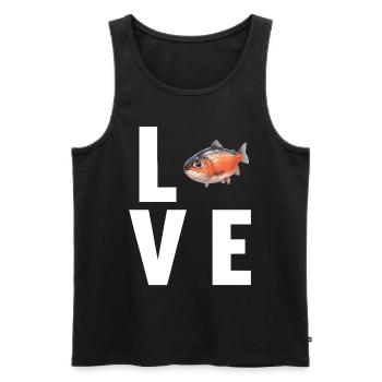 Salmon Salmon - Men's Premium Organic Tank Top - black - Front - AI Model Male 178 light (178cm)