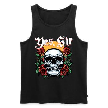 Dark Romance Booktok Yes, Sir - Men's Premium Organic Tank Top - black - Front - AI Model Male 178 light (178cm)