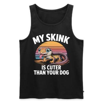 Skink fans against dog owners - Men's Premium Organic Tank Top - black - Front - Michal (187cm)