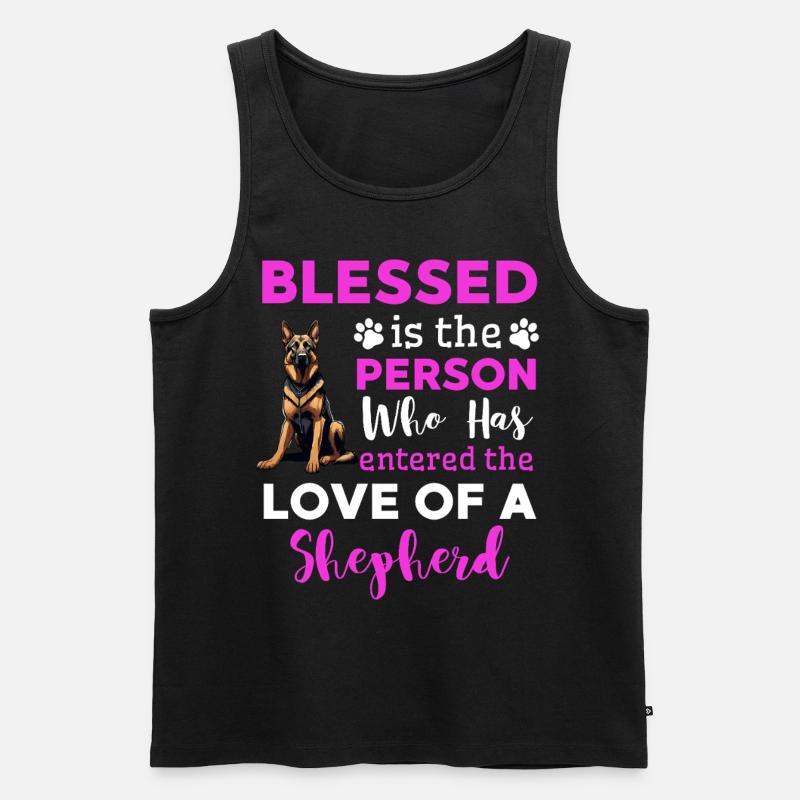 Deutscher Schäferhund Hunde Spruch - Männer Premium Bio Tank Top - Schwarz
