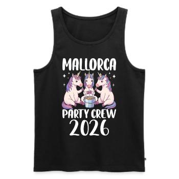Majorque Party Crew 2026 (Garantie du prix le plus bas) - Débardeur bio Premium Homme - noir - Devant - AI Model Male 178 light (178cm)
